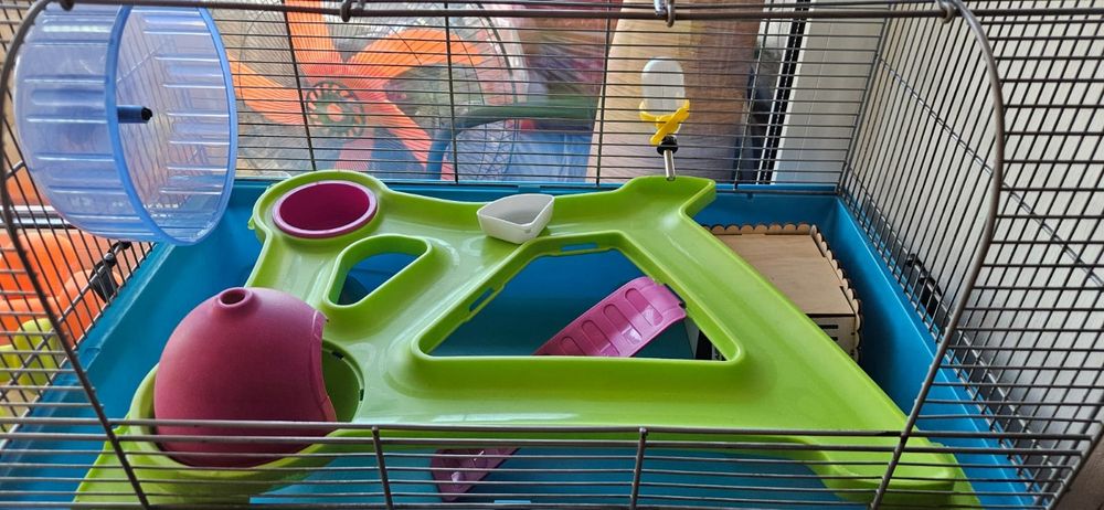 Продам клетку для для хомяка  большая бу в хорошем состоянии 49на29