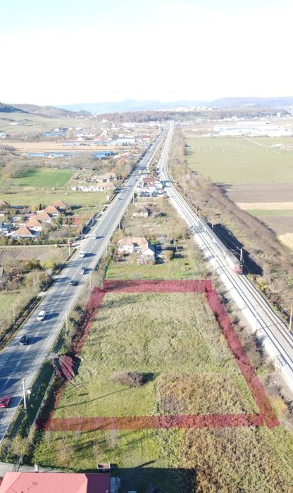 Teren Intravilan 3800MP la  intrare Dej/ cu front la DN 1C/Utilități