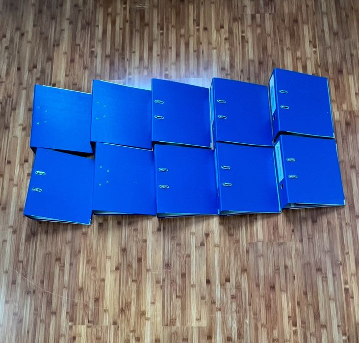 700тенге ;Папка-регистратор 10 шт, А4, арочный механизм синий