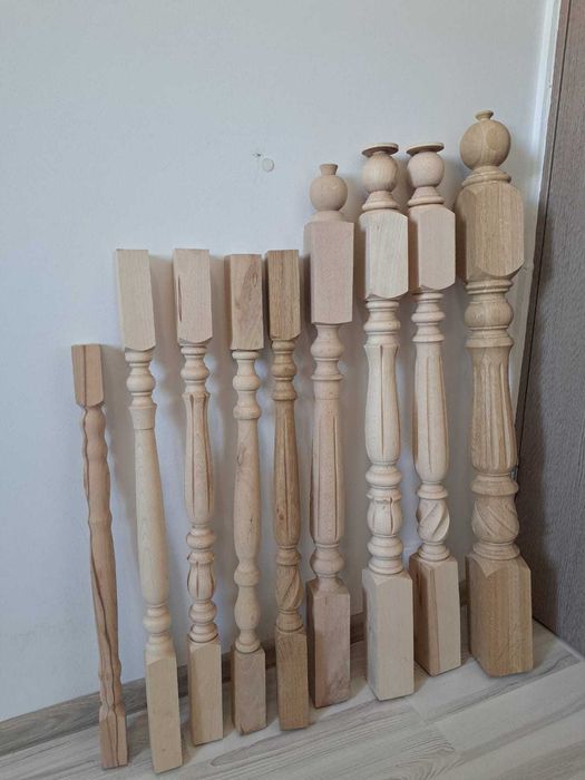 Elemente scări lemn masiv