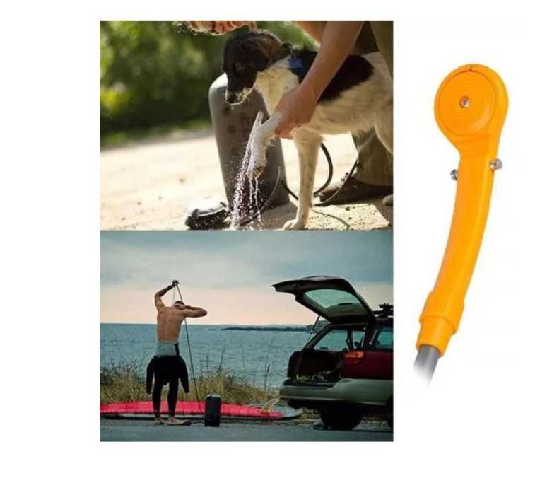 Dus Camping cu pompa de apa 12V pentru Voiaj