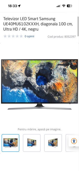 SMART TV  Samsung 101 cm  impecabil