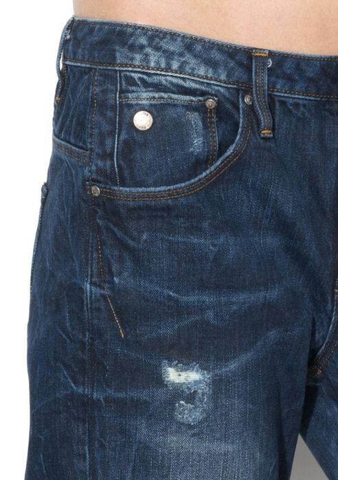 Дамски дънки  G-STAR Boyfriend със захабен ефект, Тъмносин, W23-L32