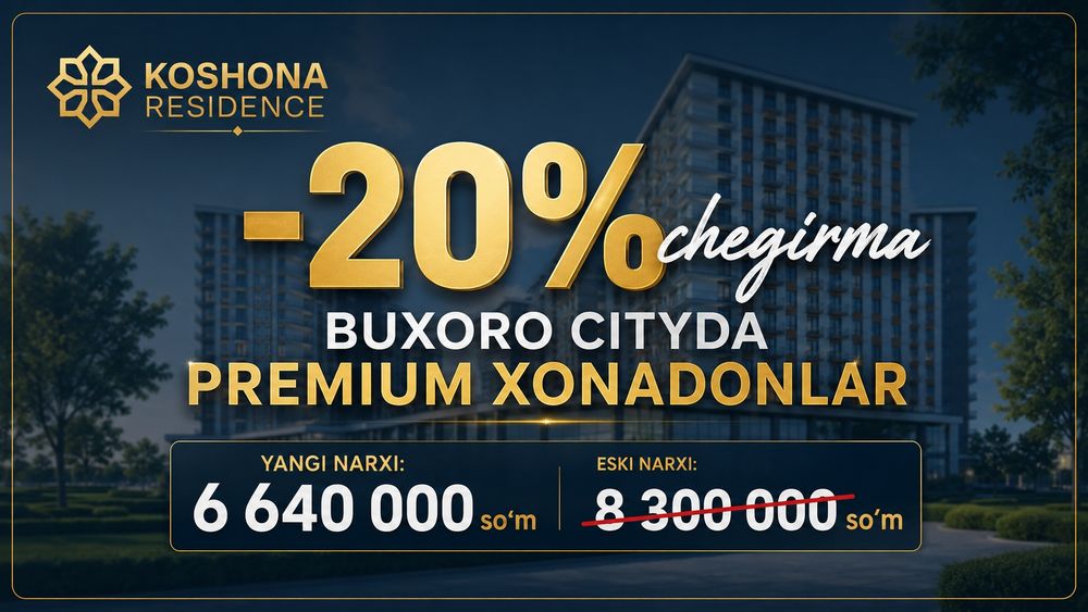 Buxoro citydan siz ham xonadon xarid qiling