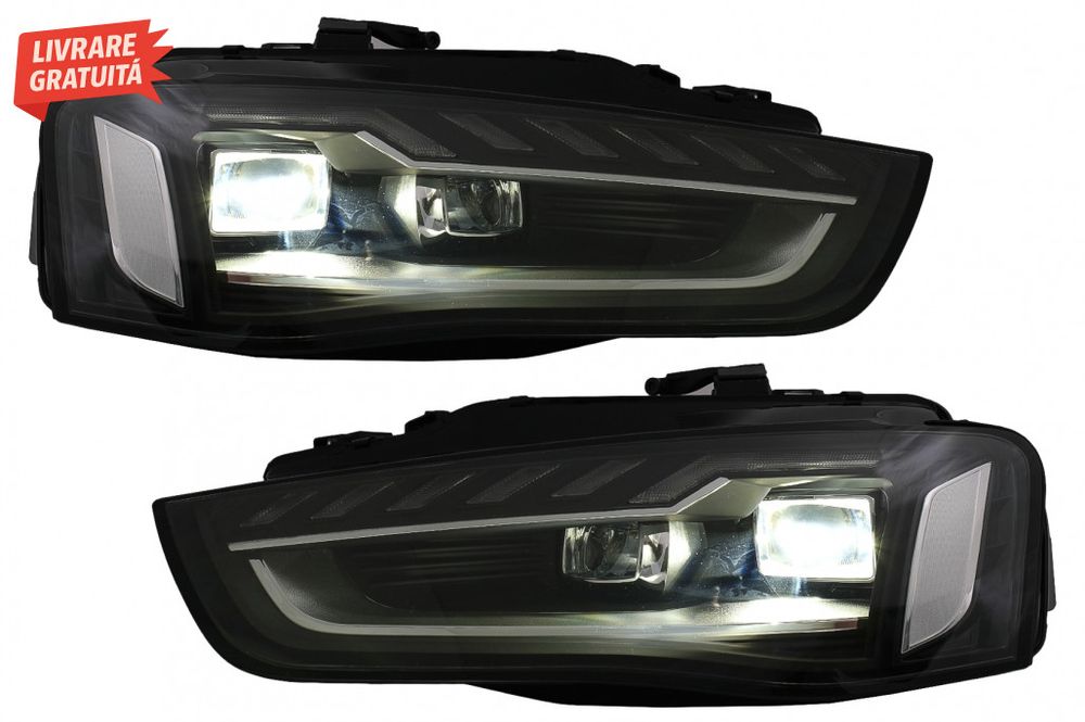 Faruri Full LED Audi A4 B8.5 Facelift  (2012-2015) Negru Semnal Dinami