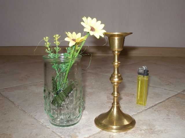 Свещник Ваза-Бронз Стъкло