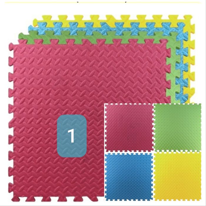 Настилка, Татами, Изработена от EVA, Комплект 60х60х1.3 см,100x100х2.5