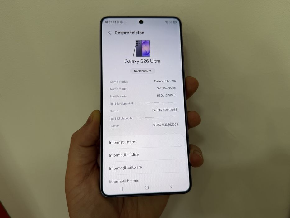 Samsung Galaxy S26 Ultra, 512 GB, 12 GB RAM, Cobalt Violet