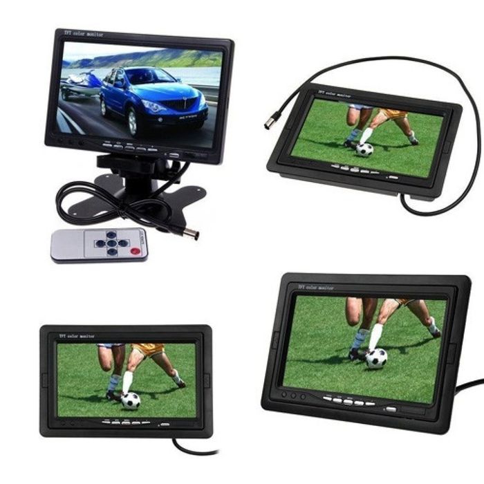 Монитор за кола с 7 инча LCD дисплей,   HD 800 x 480 p и 2 AV изхода P