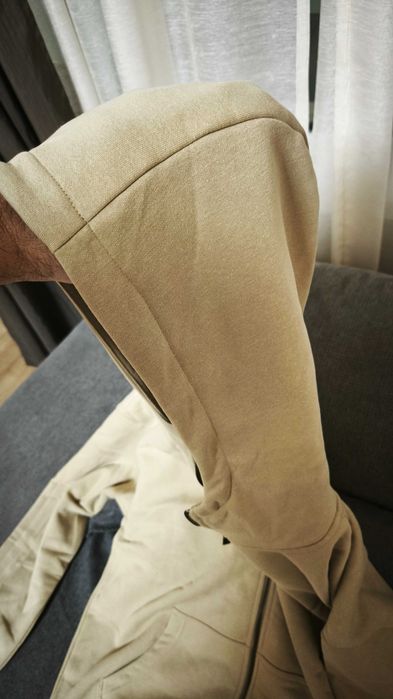 НОВ Urban Classics Суитчър Худи с качулка и цип в бежов/телесен цвят L