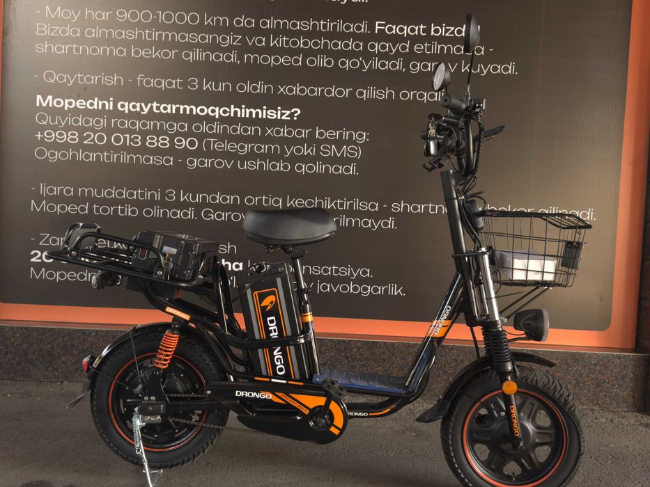 Elektrovelosiped vikupga DRONGO MONSTER 450min haftaga