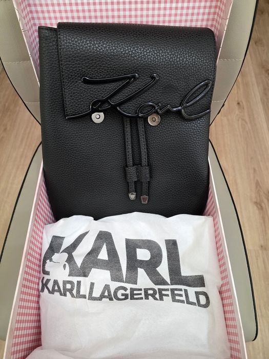 Черна раница Карл Лагерфелд