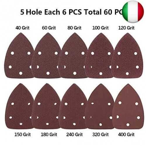 Hartie slefuit, 140x90mm, set de 60, 19 duritati diferite