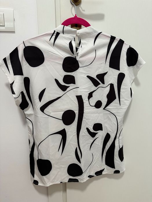 Tricou damă model alb-negru mărime S/M