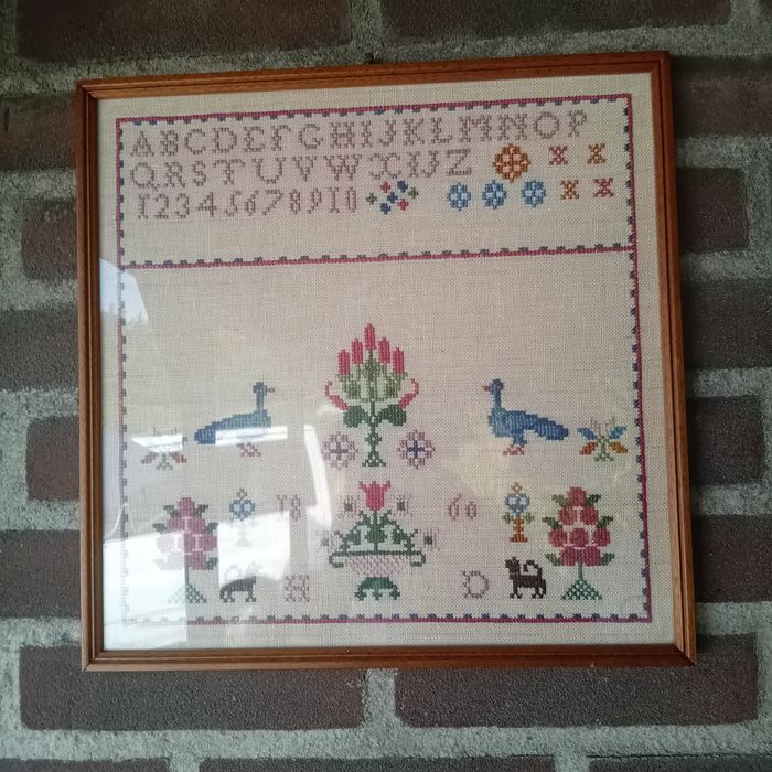 Tablou croșetat  manual an 1860