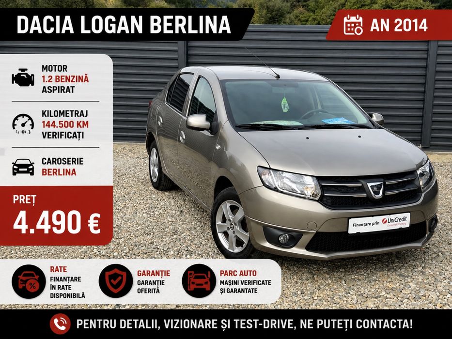 Logan Berlina 2014 , Rate/ Garantie/ Parc Auto