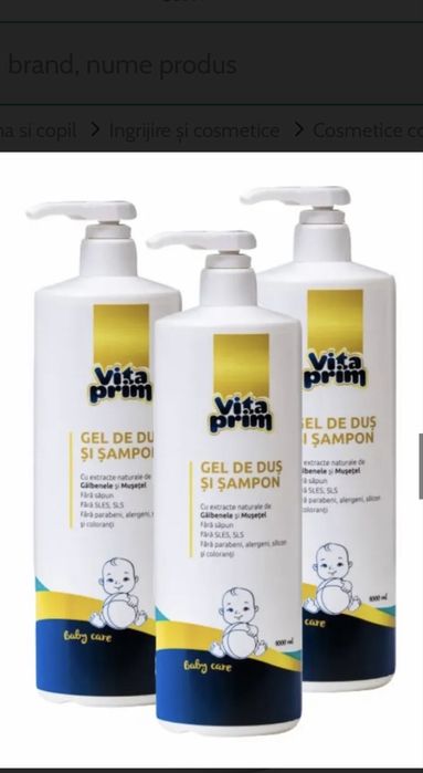 Sampon si gel de dus bebelusi 8x1000 ml