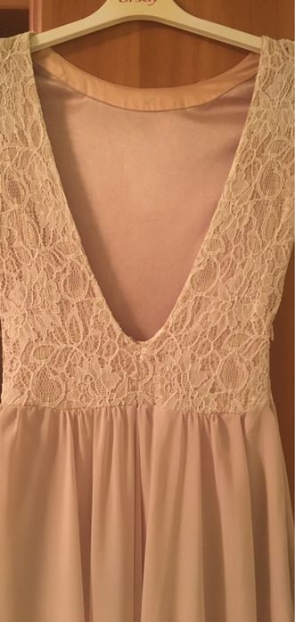 Rochie eleganta din dantela si voal