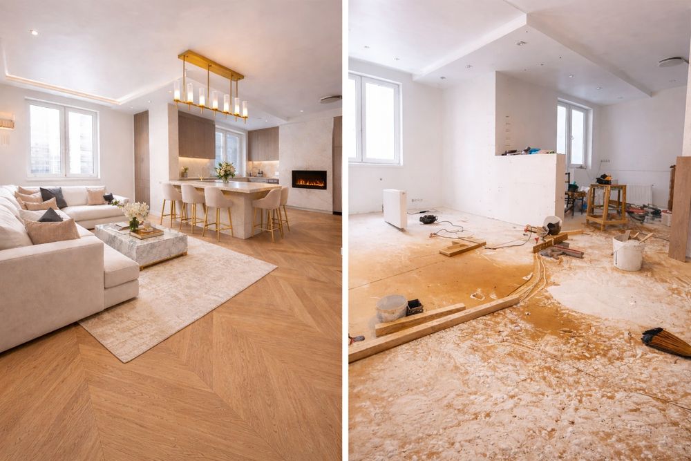 Renovări apartamente/case | Gresie, parchet, rigips, băi complete