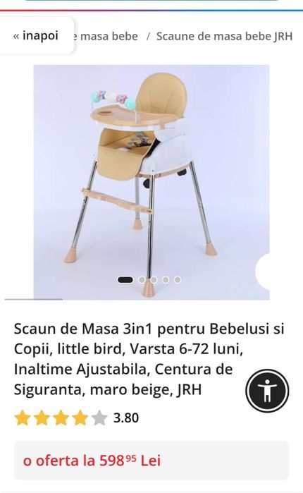 Scaun bebe Little Birdi