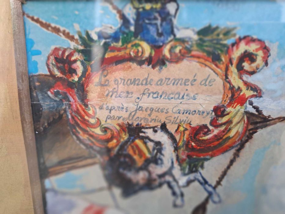 tablou acuarela semnat Morariu Silviu datat 1958