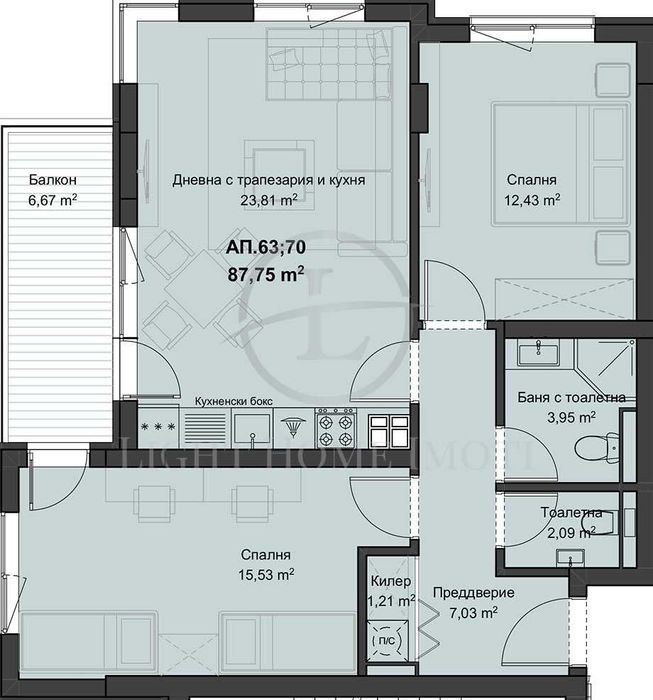 Продава се Тристаен апартамент в Пловдив, Кючук Париж - 101 кв.м за 1050 €/кв.м - Снимка #2