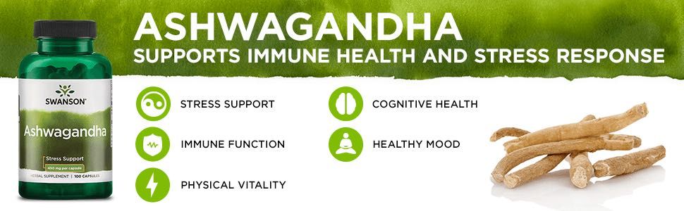 Swanson Ashwagandha 100 капсул, 450мг Халяль