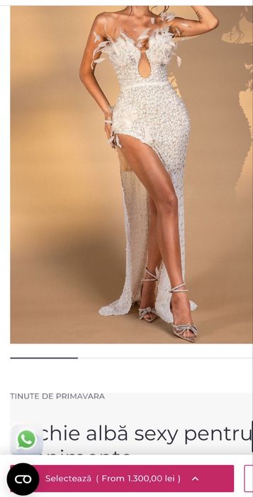 Rochie alba superba