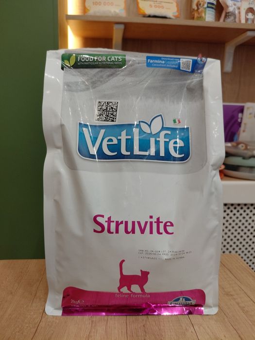 Farmina - VetLife сухой диетический корм для кошек 2кг Struvite