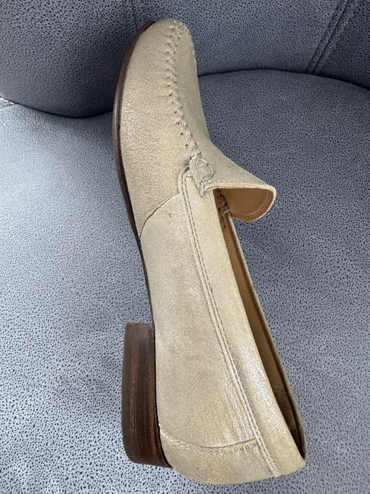 Мокасины серебристого цвета