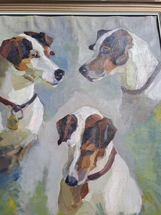 tablou pictura pe panza  58/76 cm semnat M Neuhaus