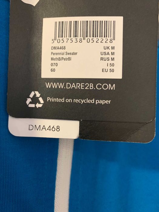 Hanorac Dare 2 B  albastru cu gluga mărimea 48 ideal drumeție/ ski