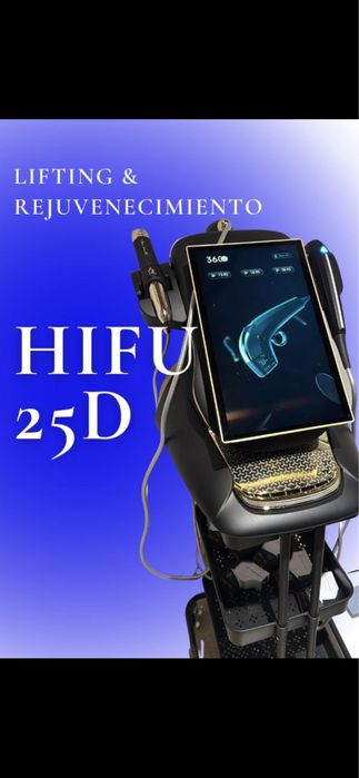 HIFU 25D + MS + RF  професионален апарат за лифтинг на лице и тяло + касети | Отлично състояние