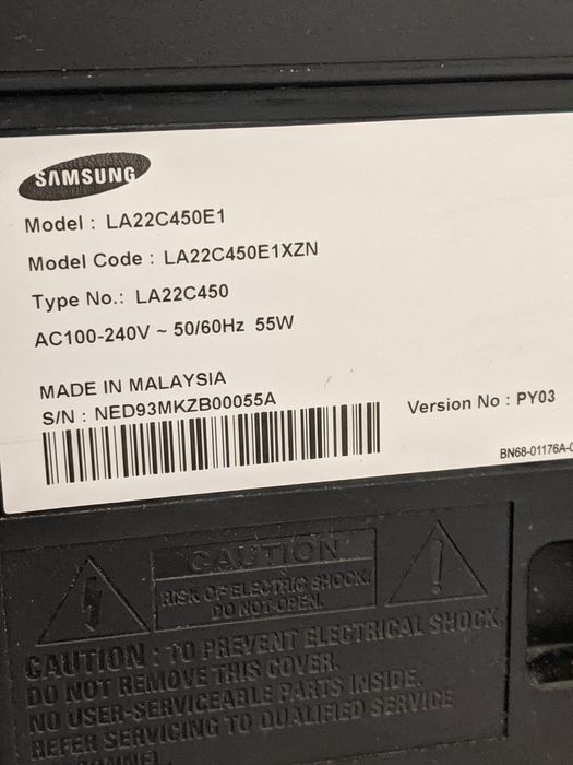 Телевизор Samsung 22 инча за ремонт или части