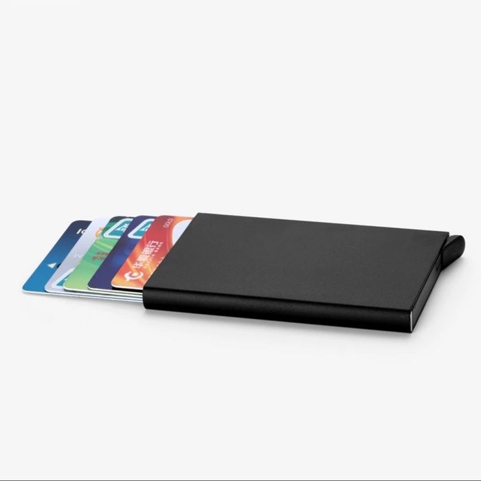 Ideal cadou unisex NOU sigilat Suport metalic carduri RFID portofel
