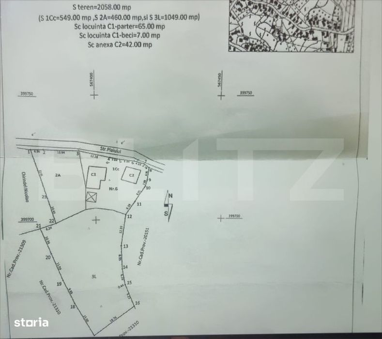 TEREN zona aer curat CASA si ANEXA