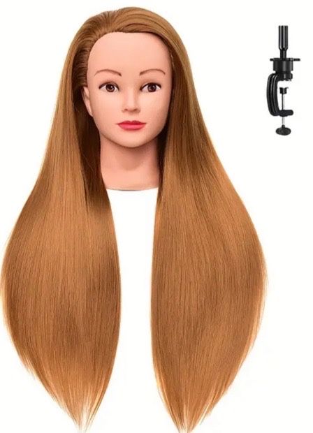 Тренировъчна глава със синтетична коса