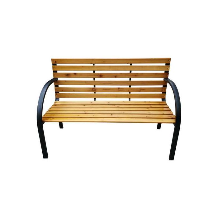 Градинска Пейка с Метални Крака и Дърво – 125 х 60 х 85 см, до 220 кг