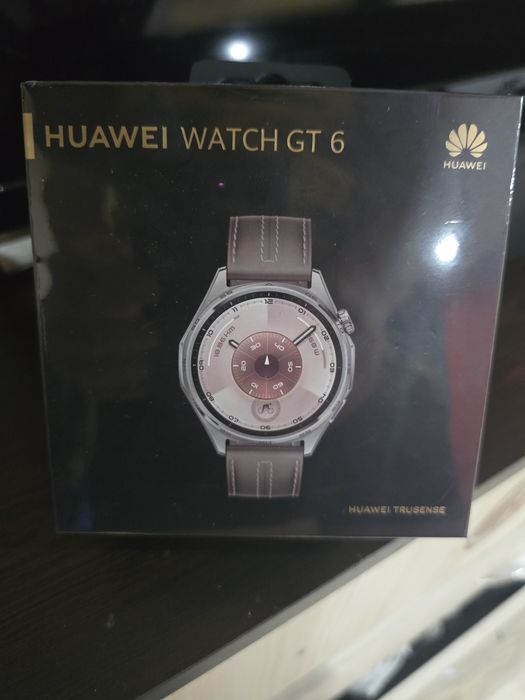 Huawei - Watch GT6, 1.47'', 46 mm, Grey Leather