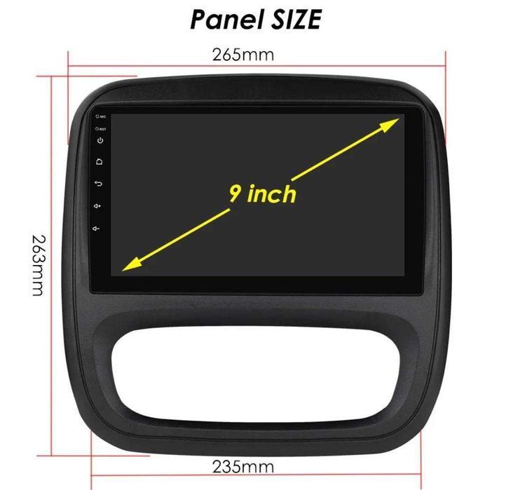 Navigatie Android Renault Trafic 3 Opel Vivaro B Carplay WIFI 1-8GB