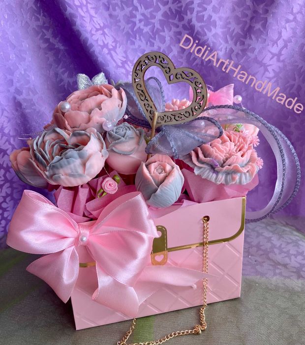 Букет от сапунени цветя