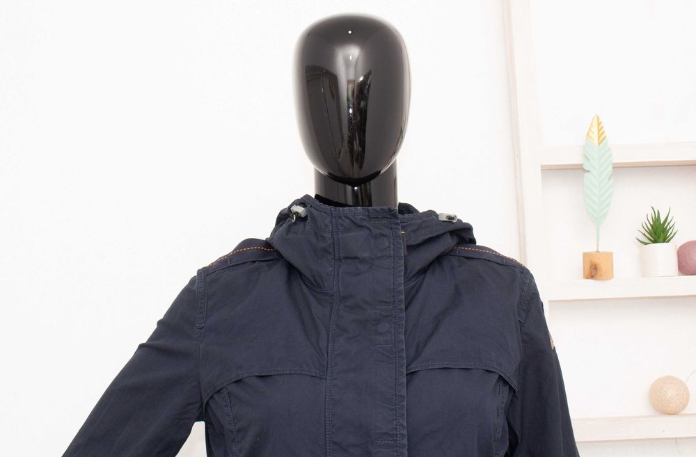 PARAJUMPERS оригинално дамско яке синьо памук windstopper тренч М