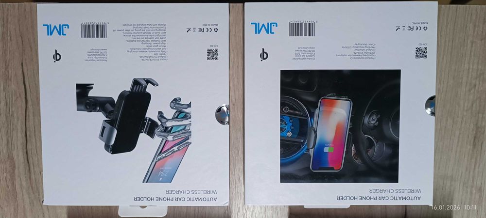 Lot Suporti Auto cu incarcare wireless,grila ventilatie si ventuza 15W