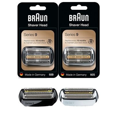 Сетка и режущий блок Braun 92S,  94M (Series 9 и 9 Pro), серебристый