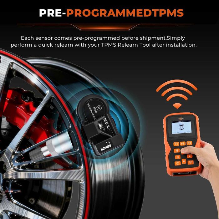 Многопротоколни TPMS сензори за налягане в гумите, подходящи за Ford всички модели - 4 бр.