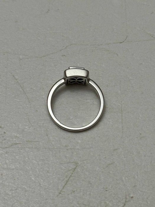 INEL AUR alb 18K + 4 Diamante x 0.05ct = 0.20ct - Princess Cut - Nou !