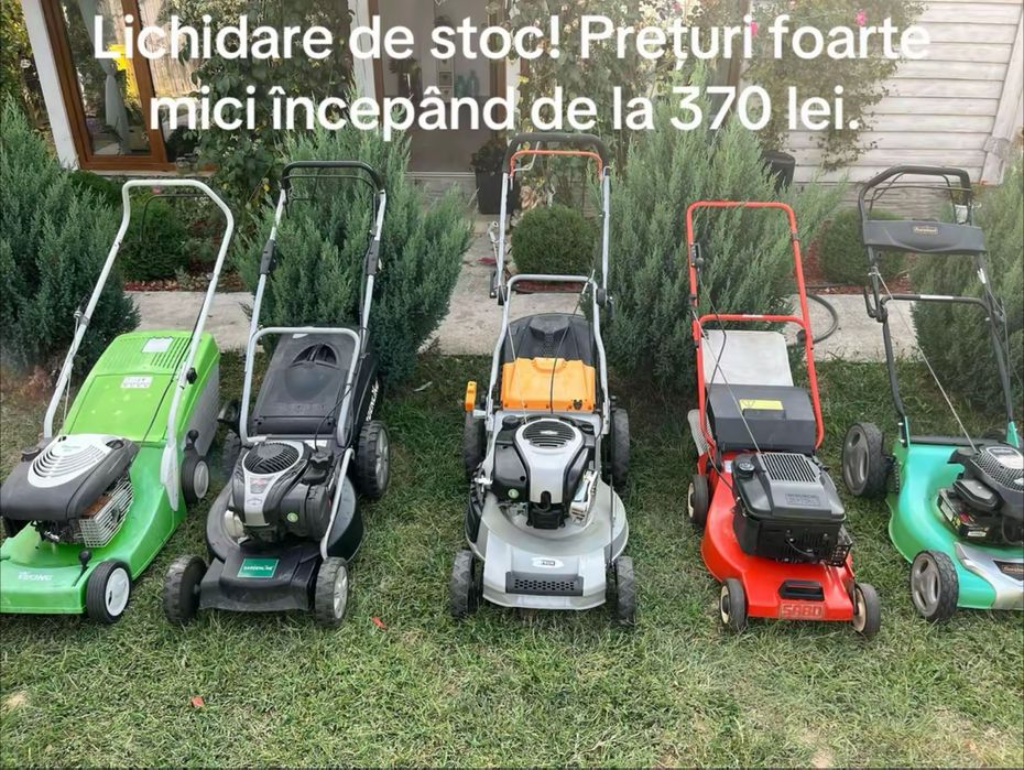Masina de tuns iarba pe benzina