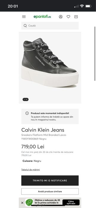 vand tenisi calvin klein