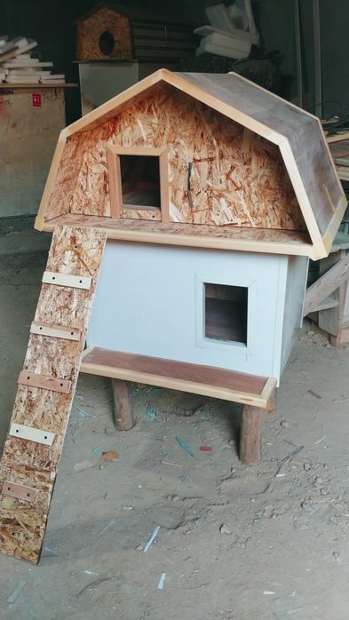 Кошкин дом комфортный утепленный бюджетный
