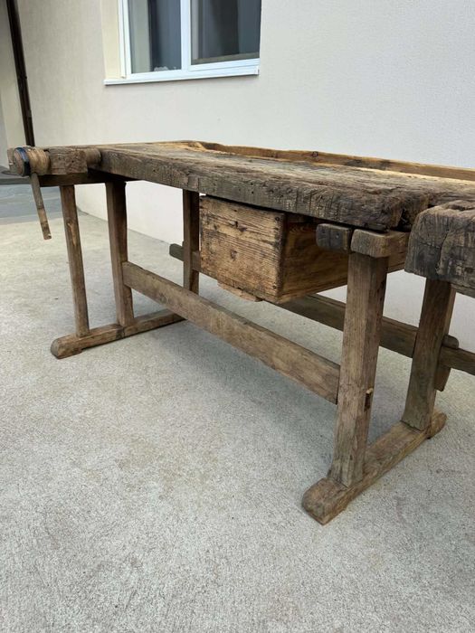 Banc de tamplarie decor rustic Masa de lucru vechi